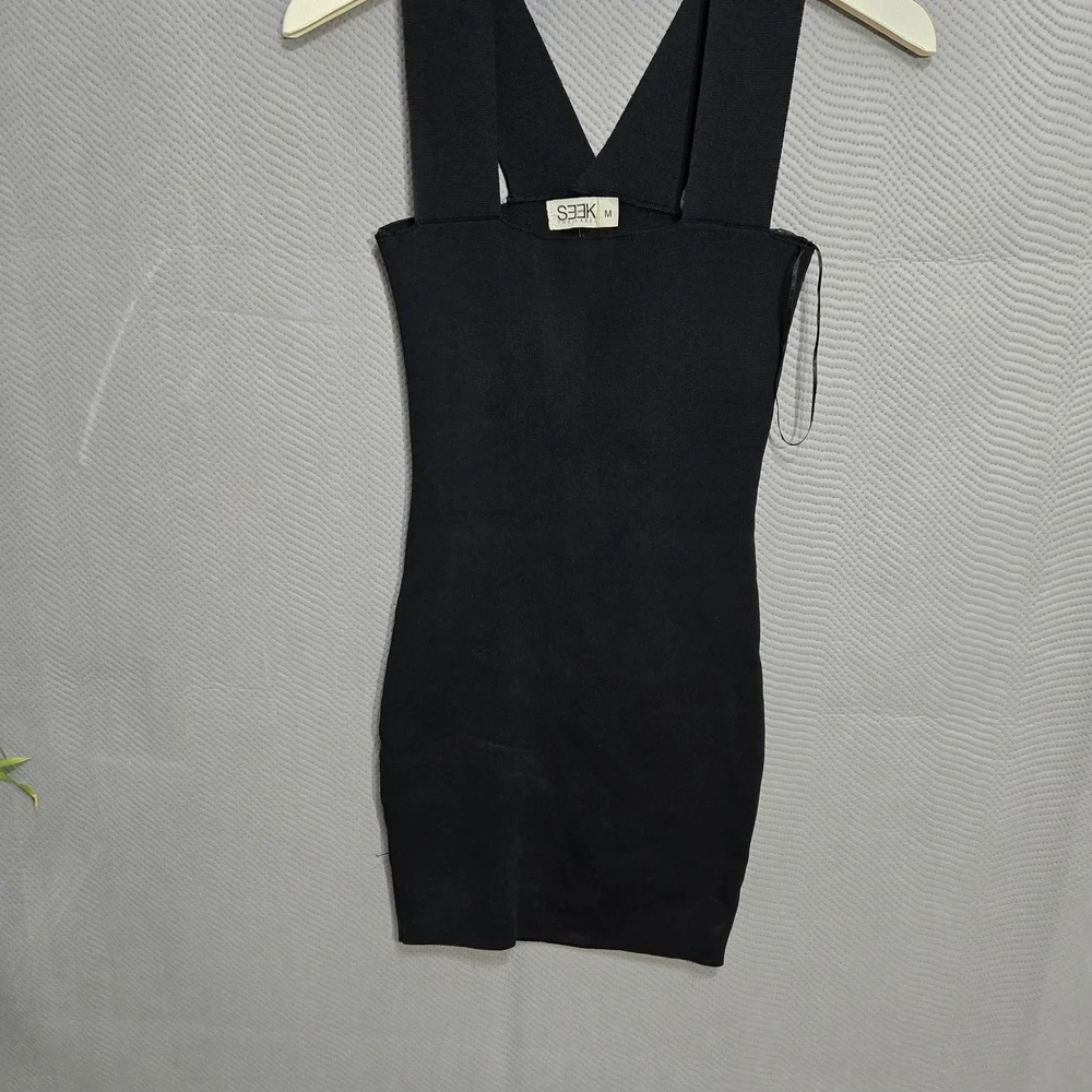 Black Sleeveless Bodycon Mini Dress